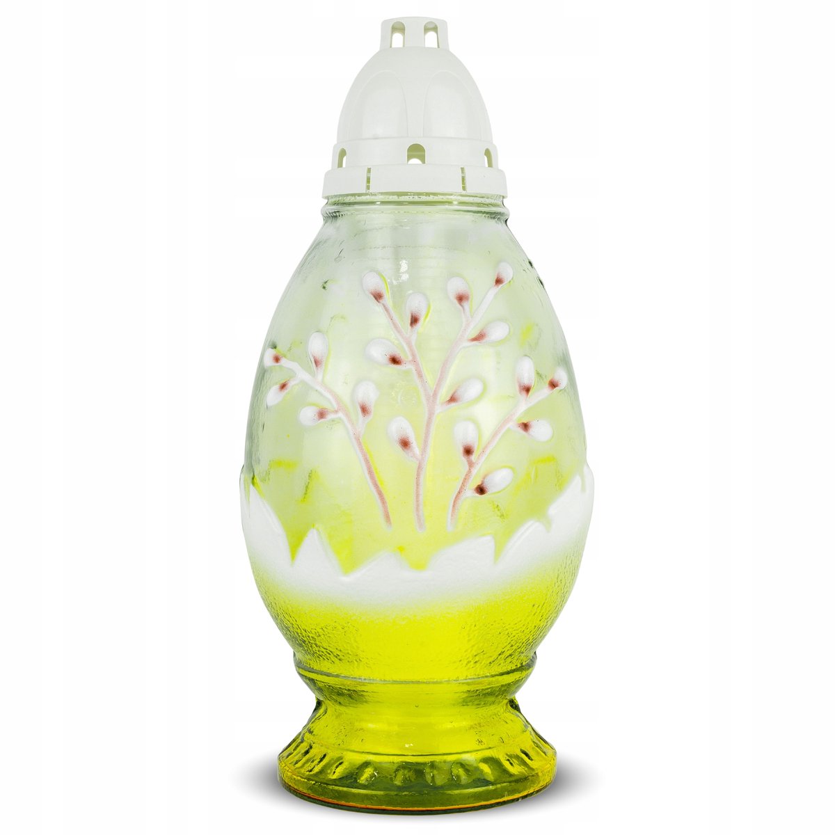 Grote Paas Graflicht 34 cm met Waxinelicht Houder Geel