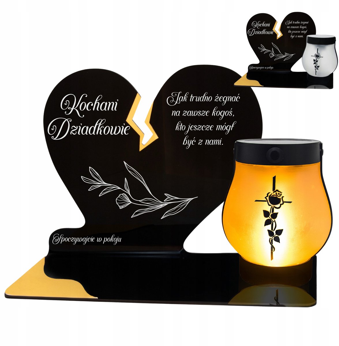 Zonne-graflicht Hart LED voor Begraafplaats - Elegante Herinnering