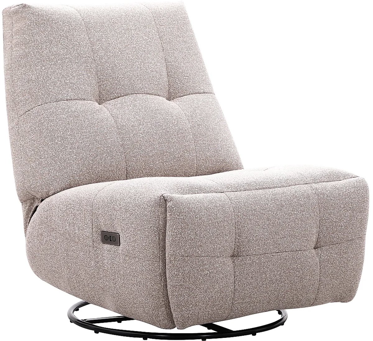 Vente-unique Draaibare relaxfauteuil in beige chenillestof COSADO