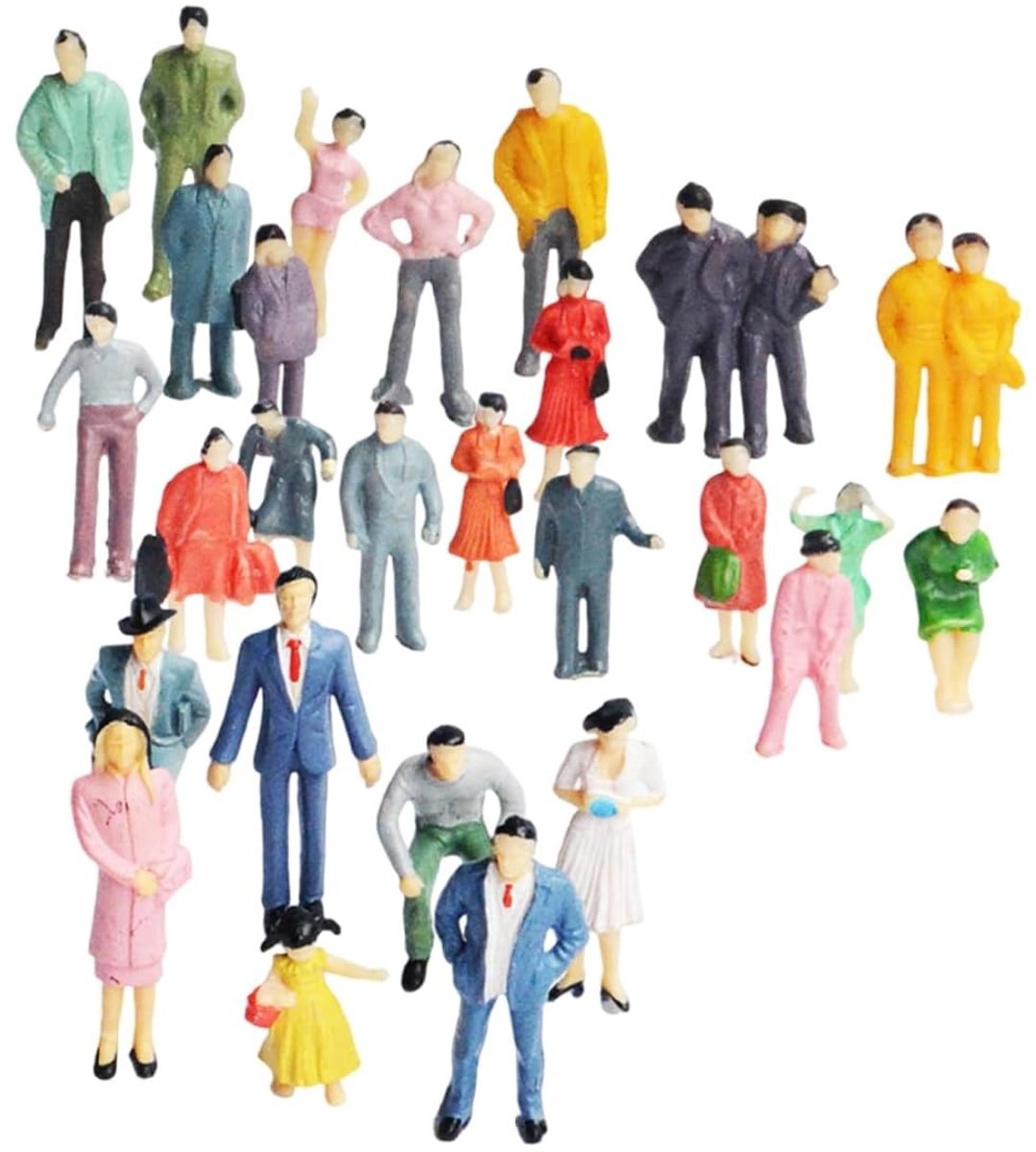 SolidKeus - Set van 50 Miniatuur Figuren voor Modelbouw