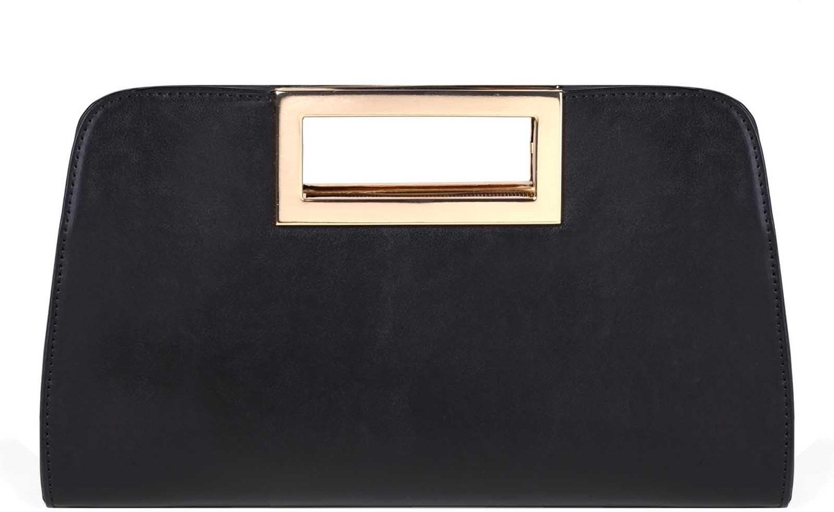 SolidKeus - Elegante Clutch Schoudertas met Ketting voor Vrouwen, Zwart