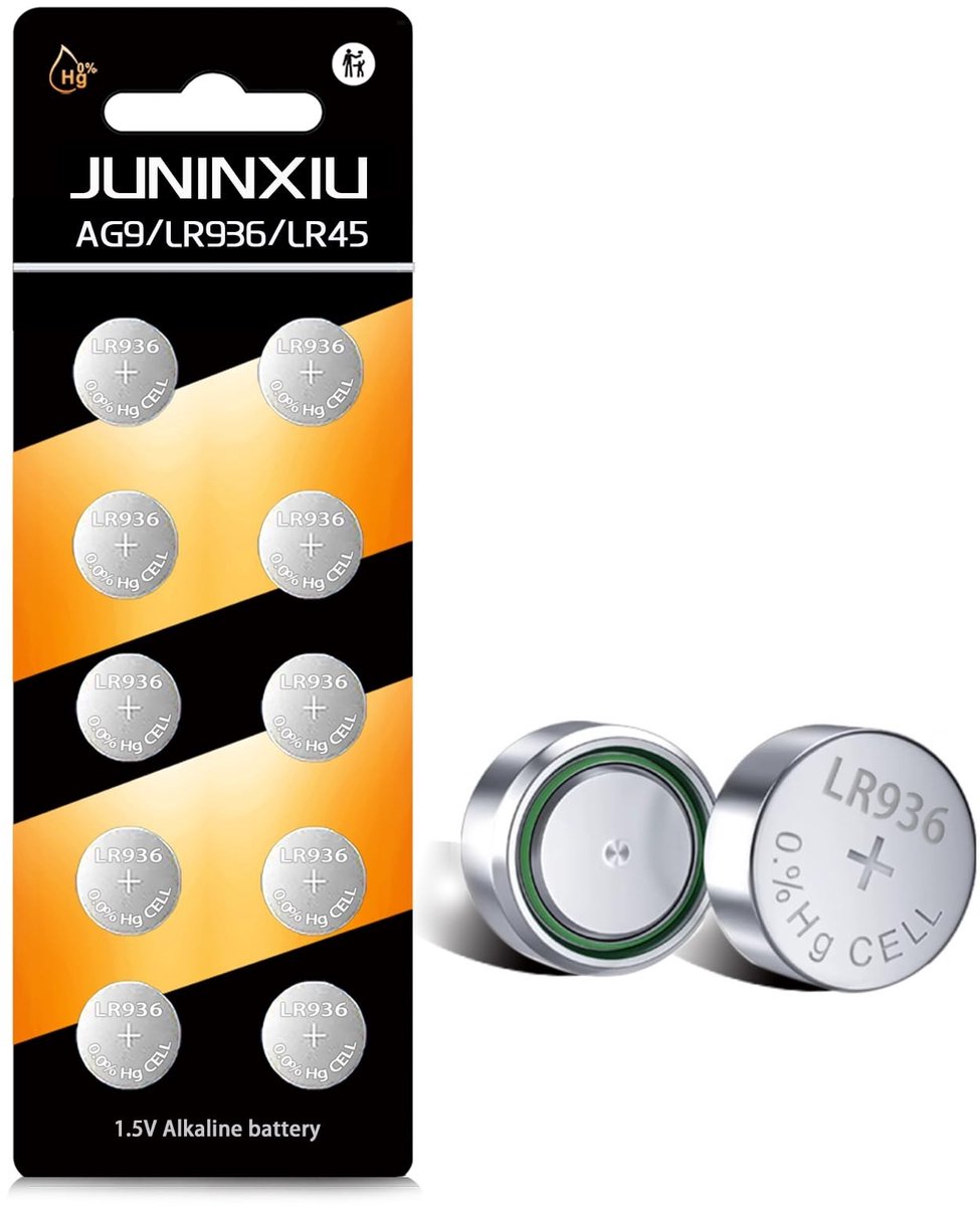 SolidKeus - LR936 Alkaline Knopfcel Batterijen 1.5V (10 Stuks)