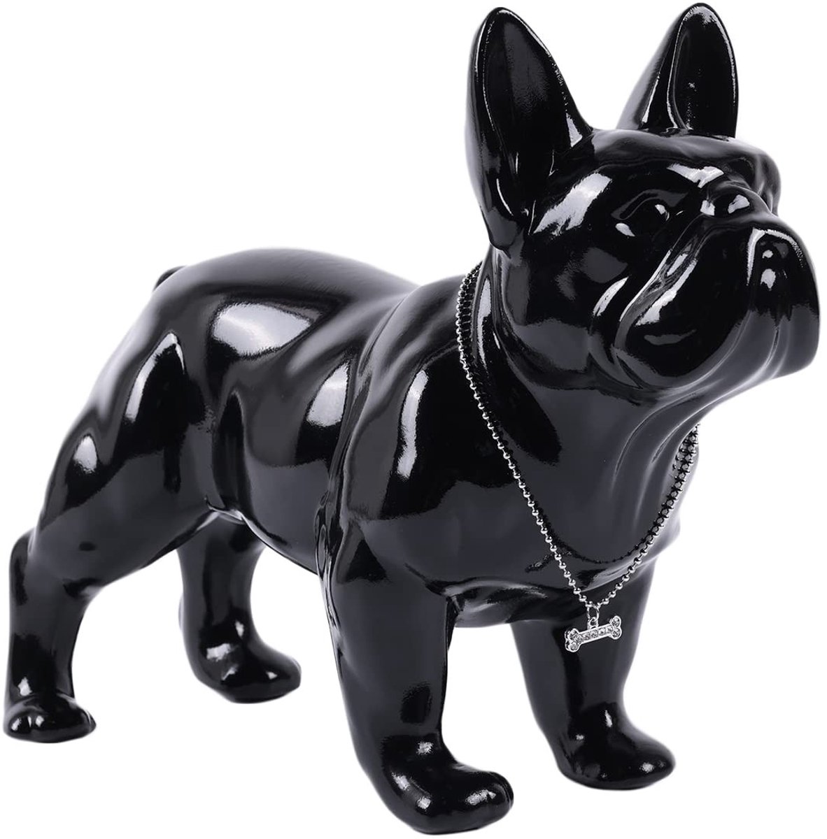 SolidKeus - Resin Franse Bulldog Beeldje, Antiek Stijl