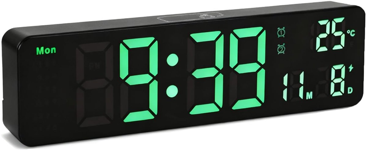 SolidKeus - LED Alarm Klok met Instelbare Helderheid