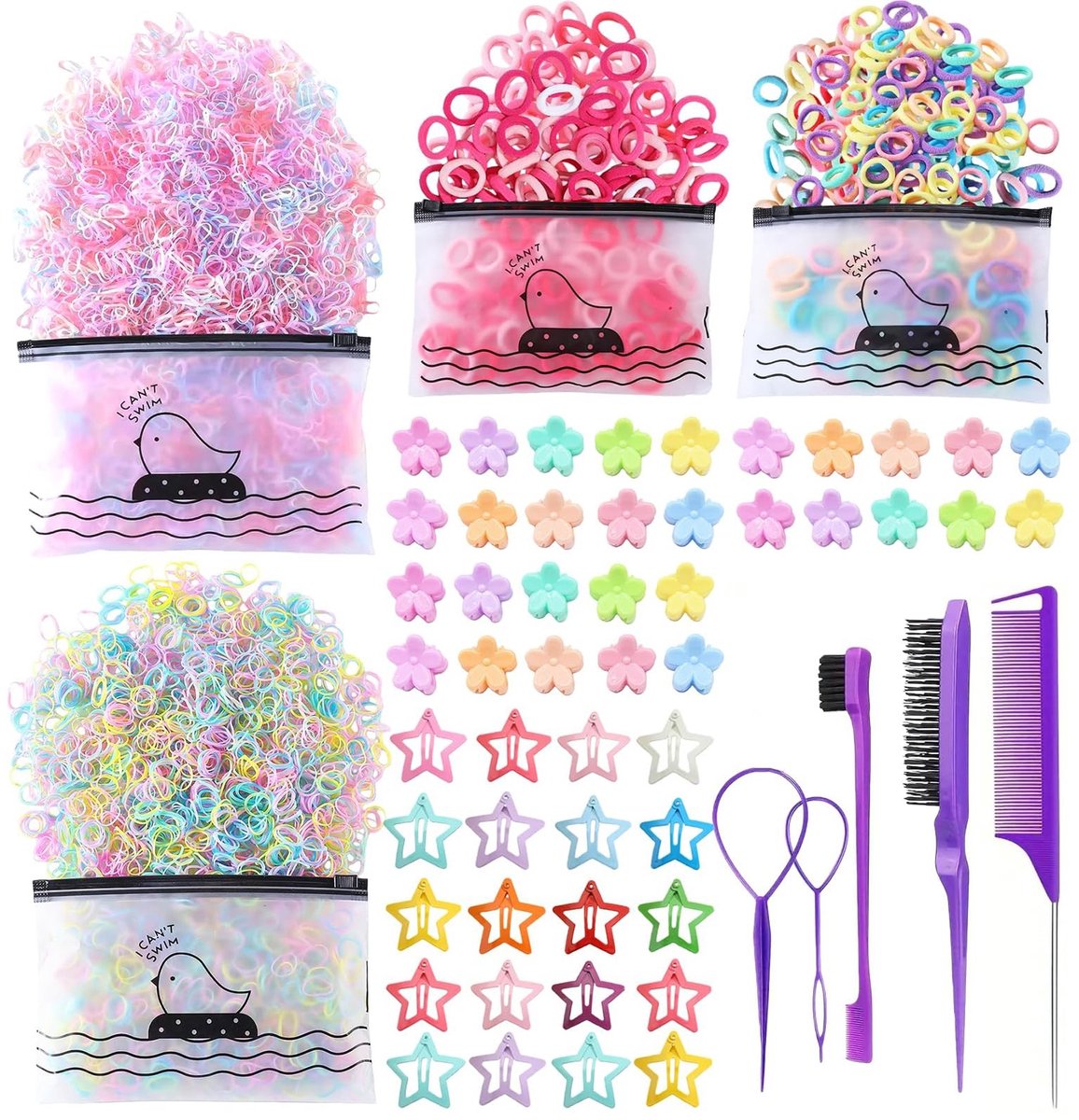 SolidKeus - 1256-delige Set Haaraccessoires voor Meisjes