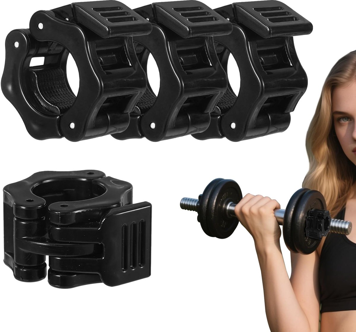 SolidKeus - Dumbbell Sluiting, Snelle Ontgrendelingsclips voor Halters