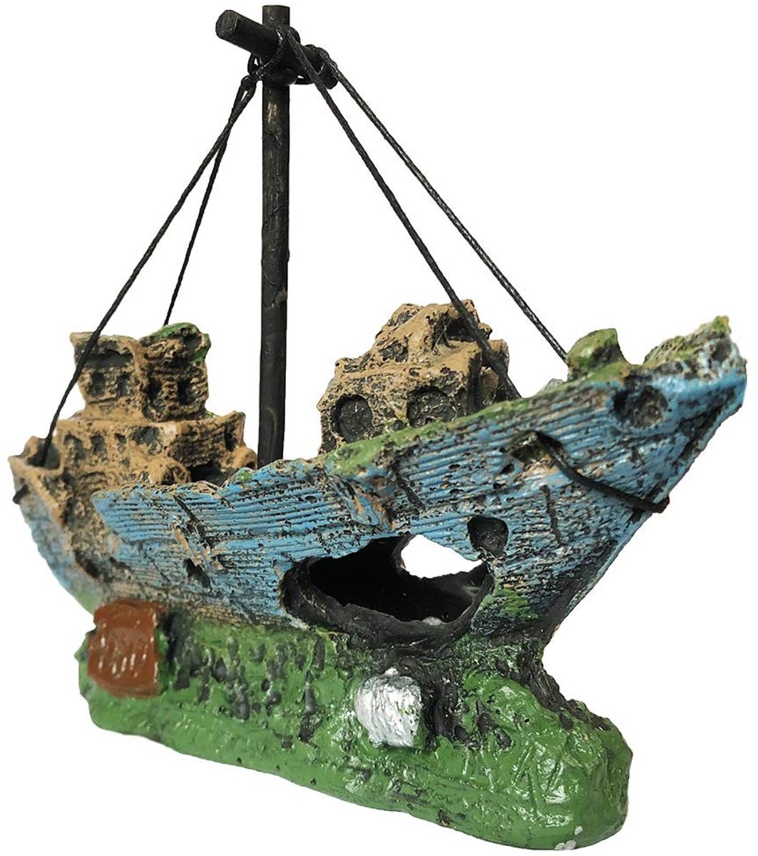 SolidKeus - Aquarium Ornament Schiff Wrack Decoratie
