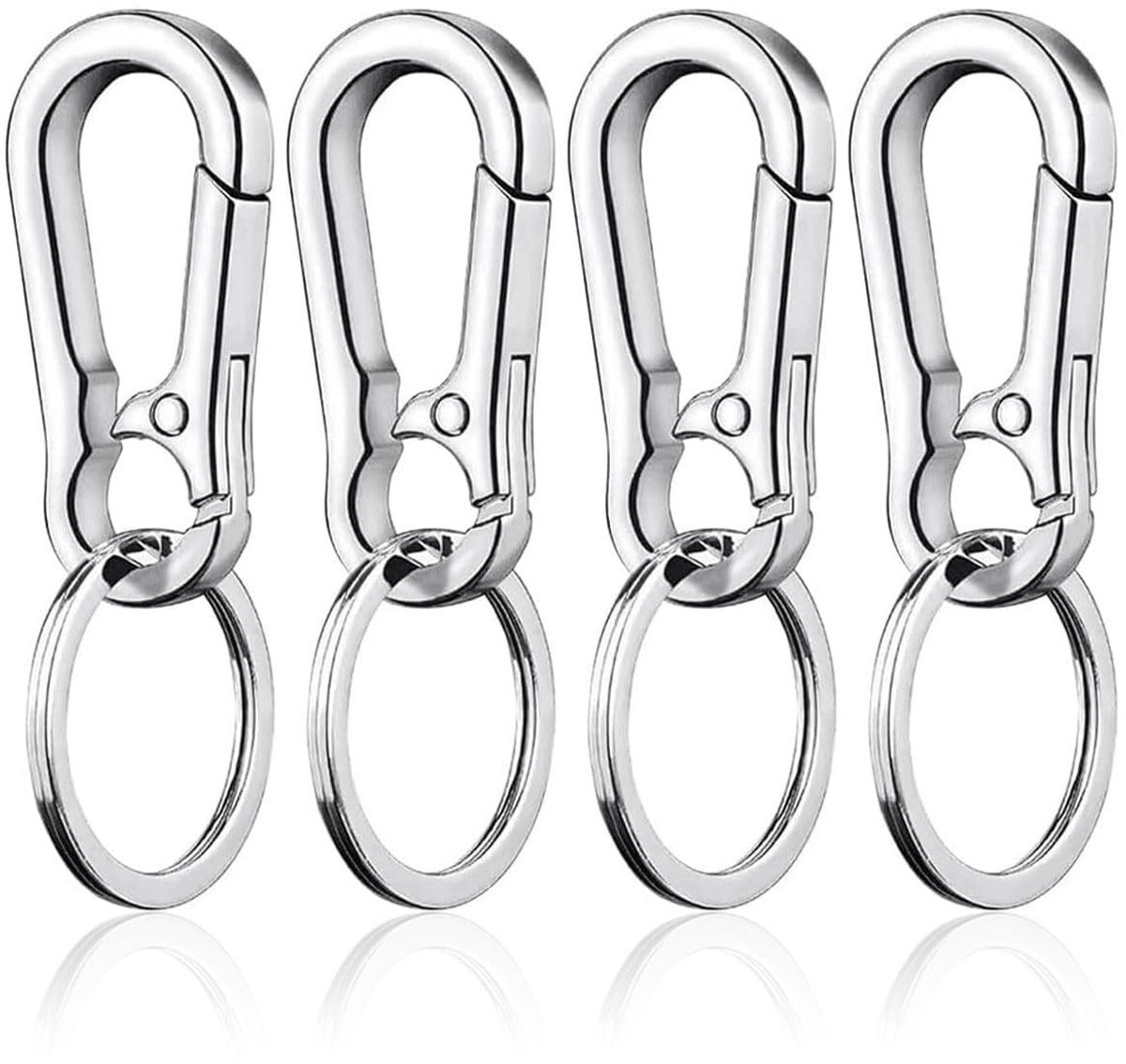 SolidKeus - Set van 4 Kleine Karabijnhaken van Zinklegering