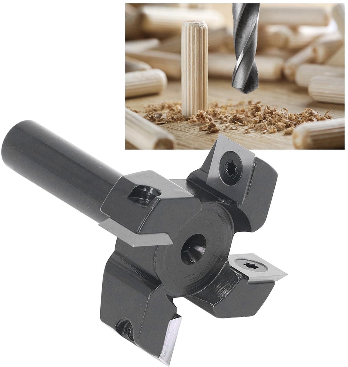 SolidKeus - 4-Wing Router Bit voor Houtbewerking 50.8mm