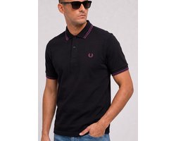 Fred Perry Twin tipped polo - black plum plum