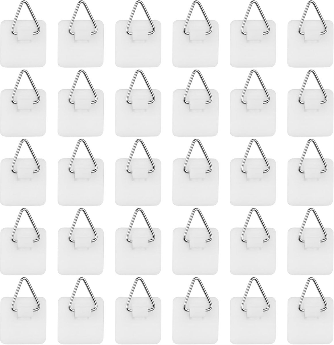 30 stuks zelfklevende fotohaken om te lijmen, 2,5 cm kleefhaken, afbeeldingen ophangen zonder boren, fotolijst, fotohangers om te plakken, voor foto's, posters, foto's, canvas hangers