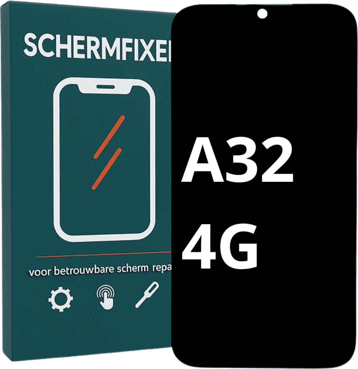 Samsung Galaxy A32 4g Scherm met Frame - LCD Display - A+ Kwaliteit - Zwart