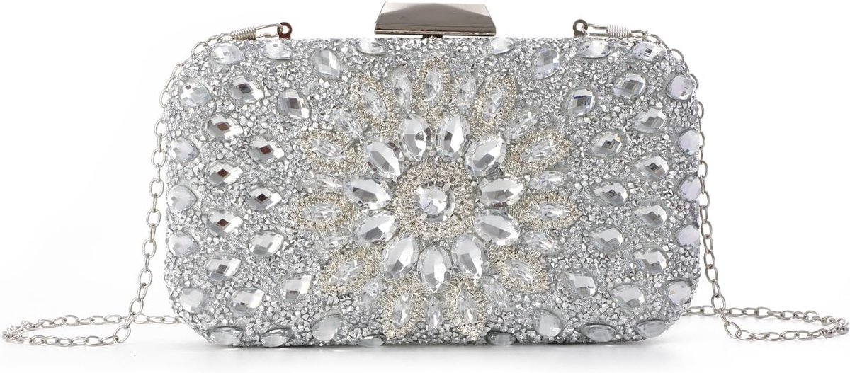 Strass Avond Clutch Tas voor Vrouwen Kristal Bruiloft Portemonnee Handtas Schoudertas voor Party Prom