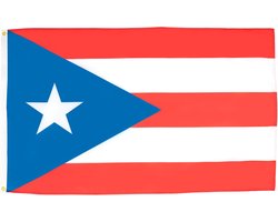 Vlag Puerto Rico 150x90 cm Puerto Ricaans Polyester 100D 2 Ringen | Binnen en buiten decoratieve vlag dubbel gestikte naden en verstevigde randen met metalen ogen 100D polyester