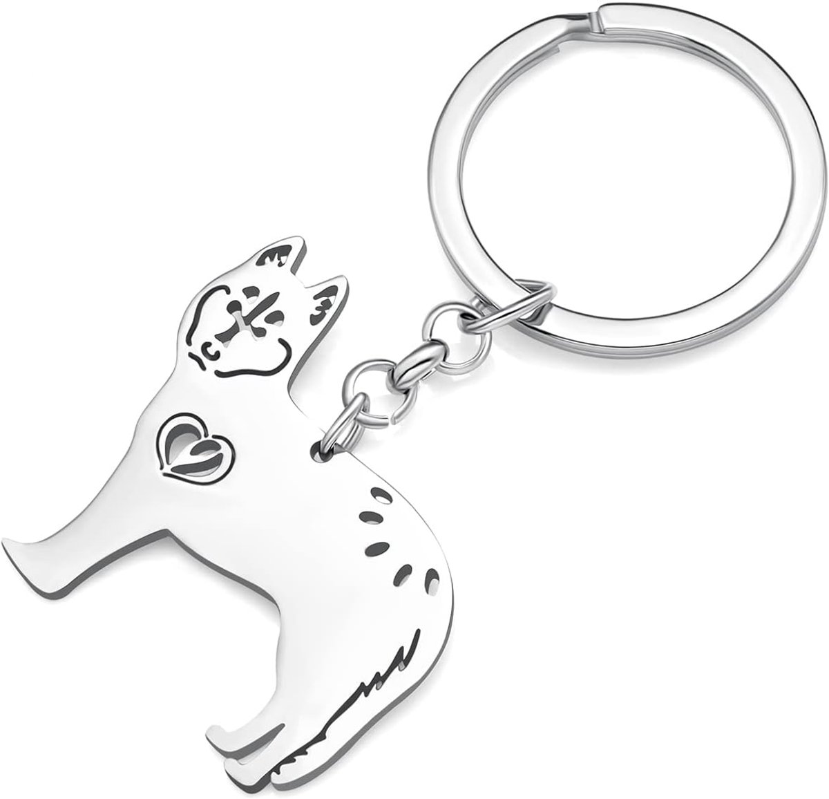 18K Goud Verzilverd Leuke Hond Sleutelhanger Sleutelhanger Voor Vrouwen Meisjes Geschenken Auto Portemonnee Sleutels Hond Liefhebbers Charms Accessoires