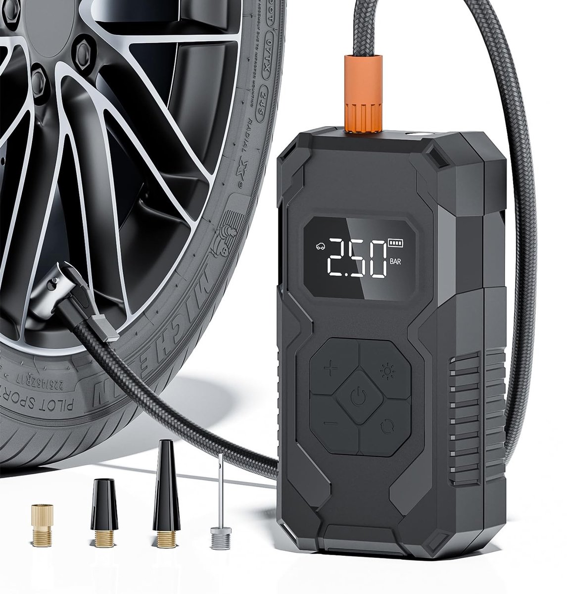 Omgoods - Draagbare Elektrische Luchtpomp met LCD Drukmeter