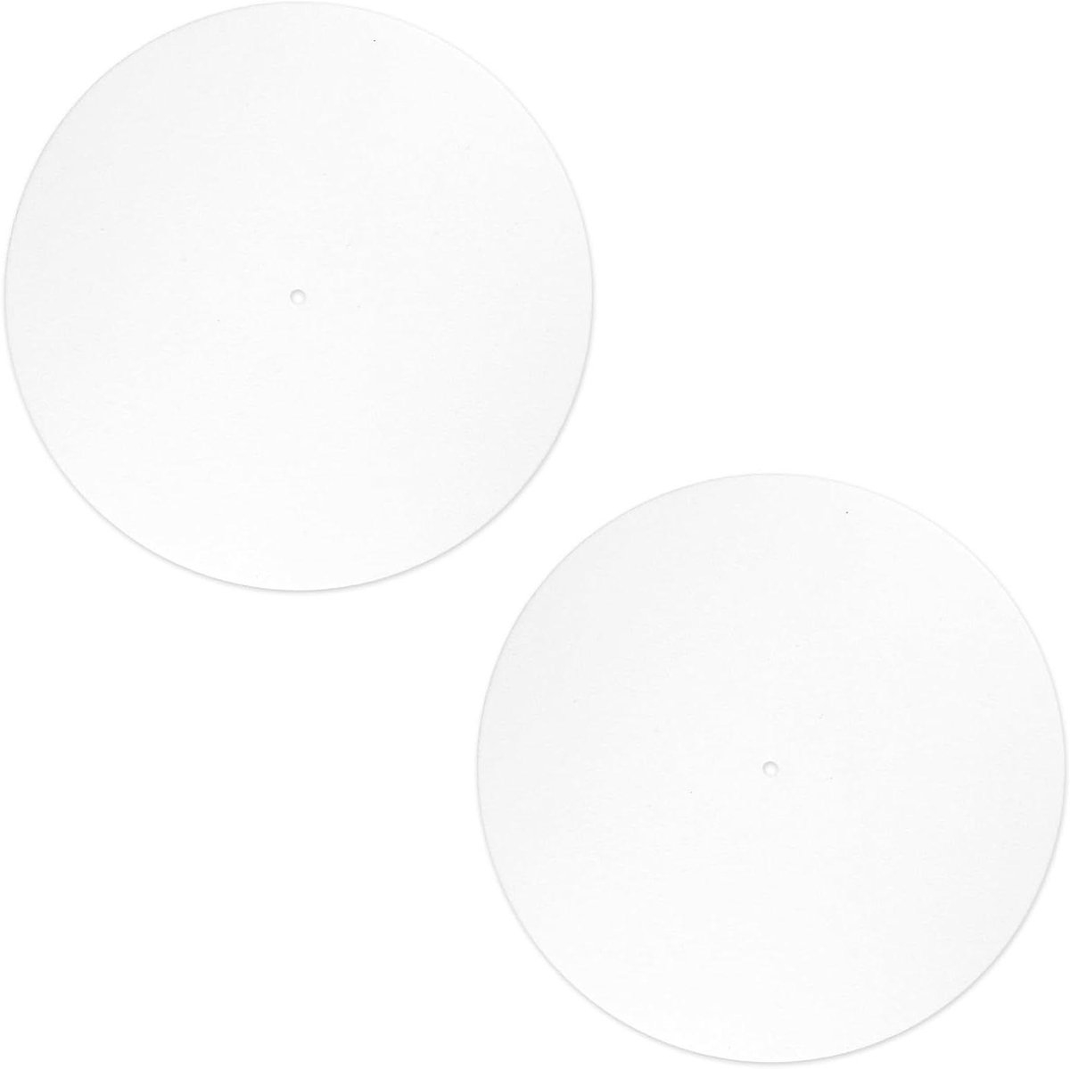Platenspeler Vilten Matten - Draaitafel Slipmat - Muziek Luisteren - Antistatisch & Schokbestendig - 30cm Diameter - Wit