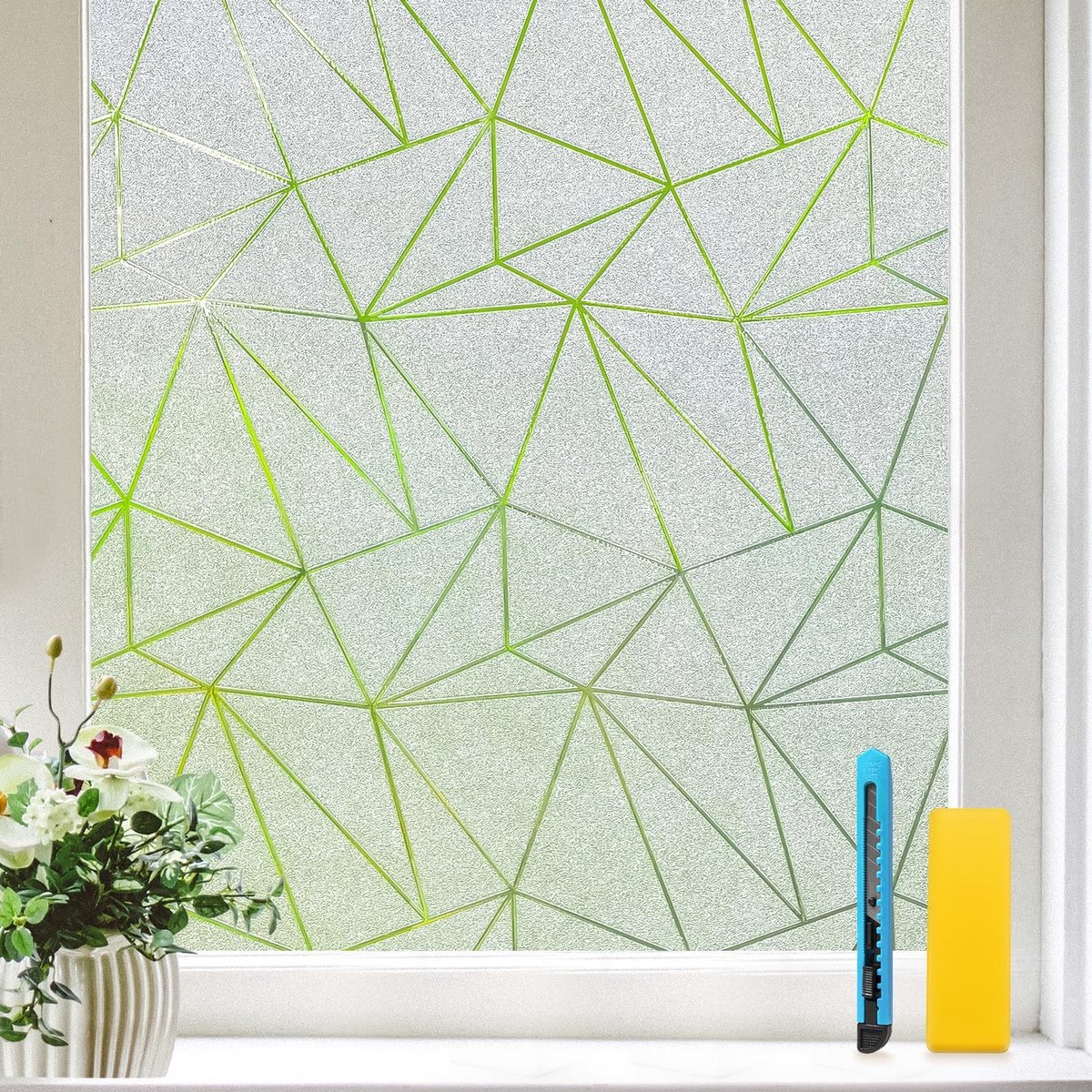 Omgoods - Opaque Polygonen Vinyltape voor Privacy en Decoratie