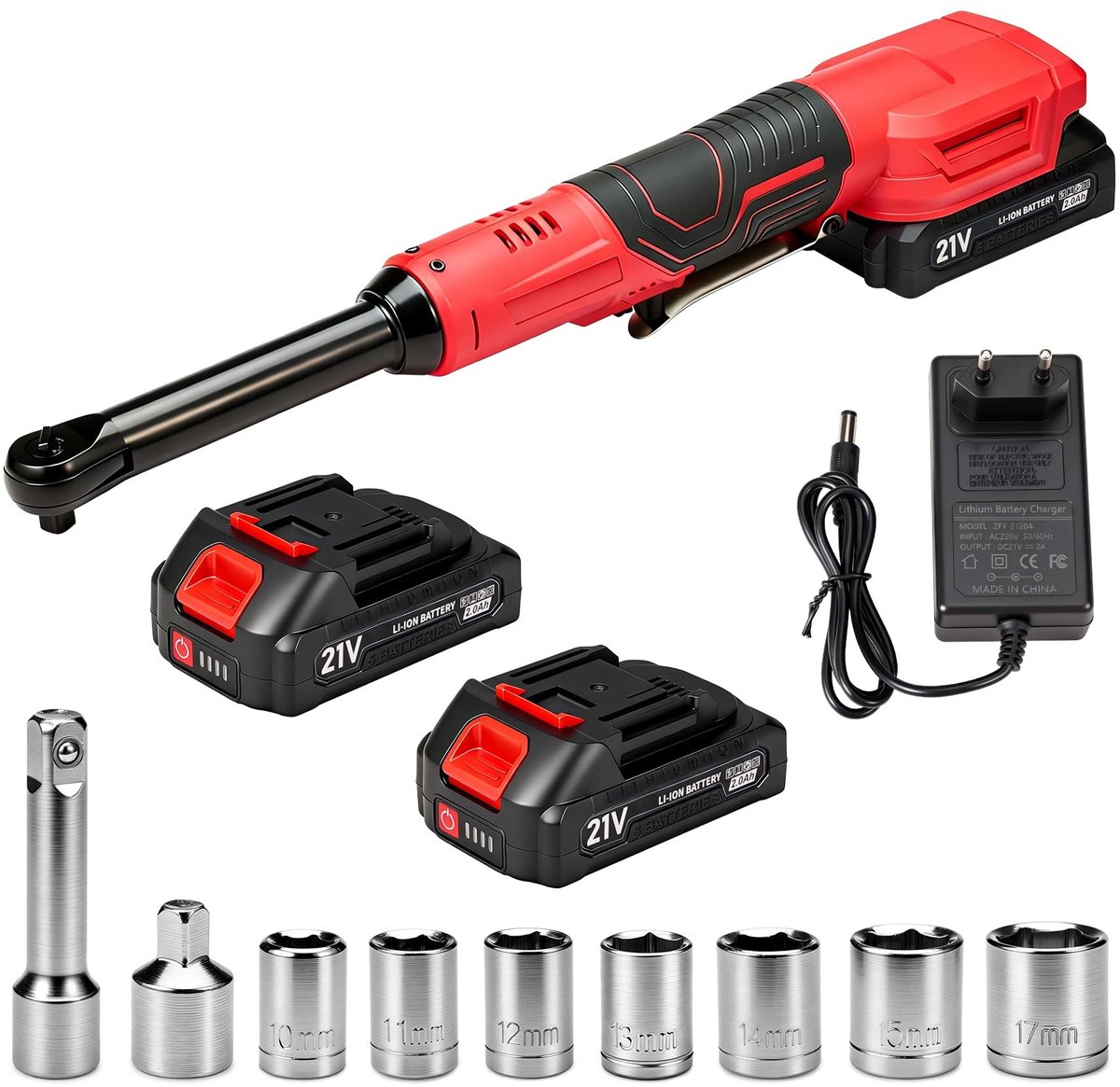 Omgoods - Draadloze Accu Ratelsleutel met Accessoires