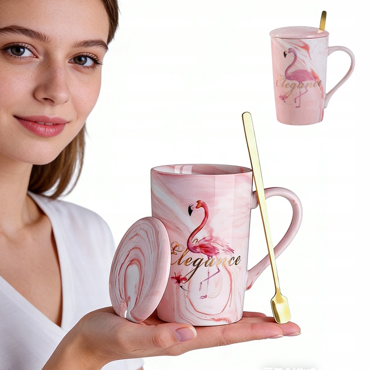 Mercury Keramiek Mock met Flamingo - 400 ml - Cadeau