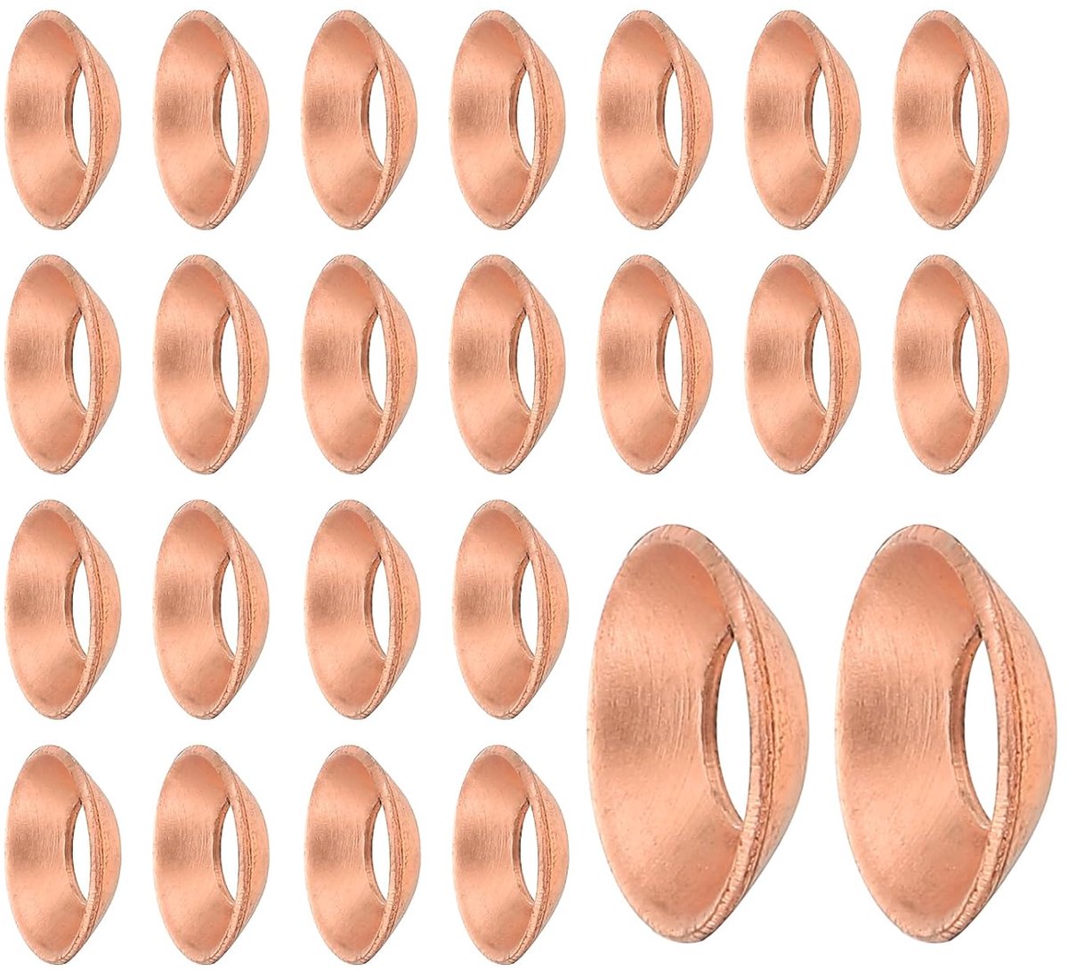 24 stuks koperen flensafdichting, geschikt voor 1/4 inch slang, 45 graden koperen flensschroefverbinding voor airconditioning en koeling