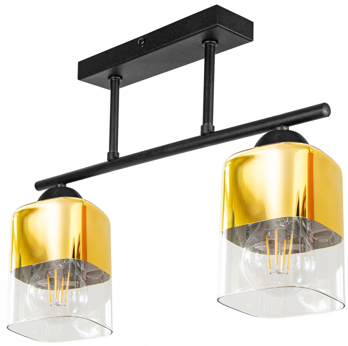 Moderne Plafondlamp Zwart/Goud - Stijlvolle Loft Verlichting met E27 Fitting