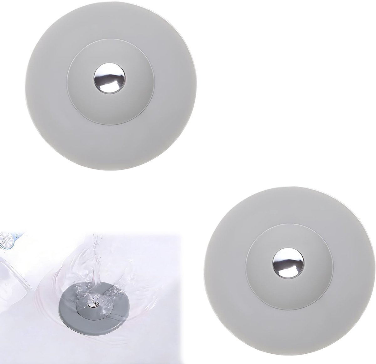 SolidKeus - Silicone Universele Afvoerstopper met Drukfunctie