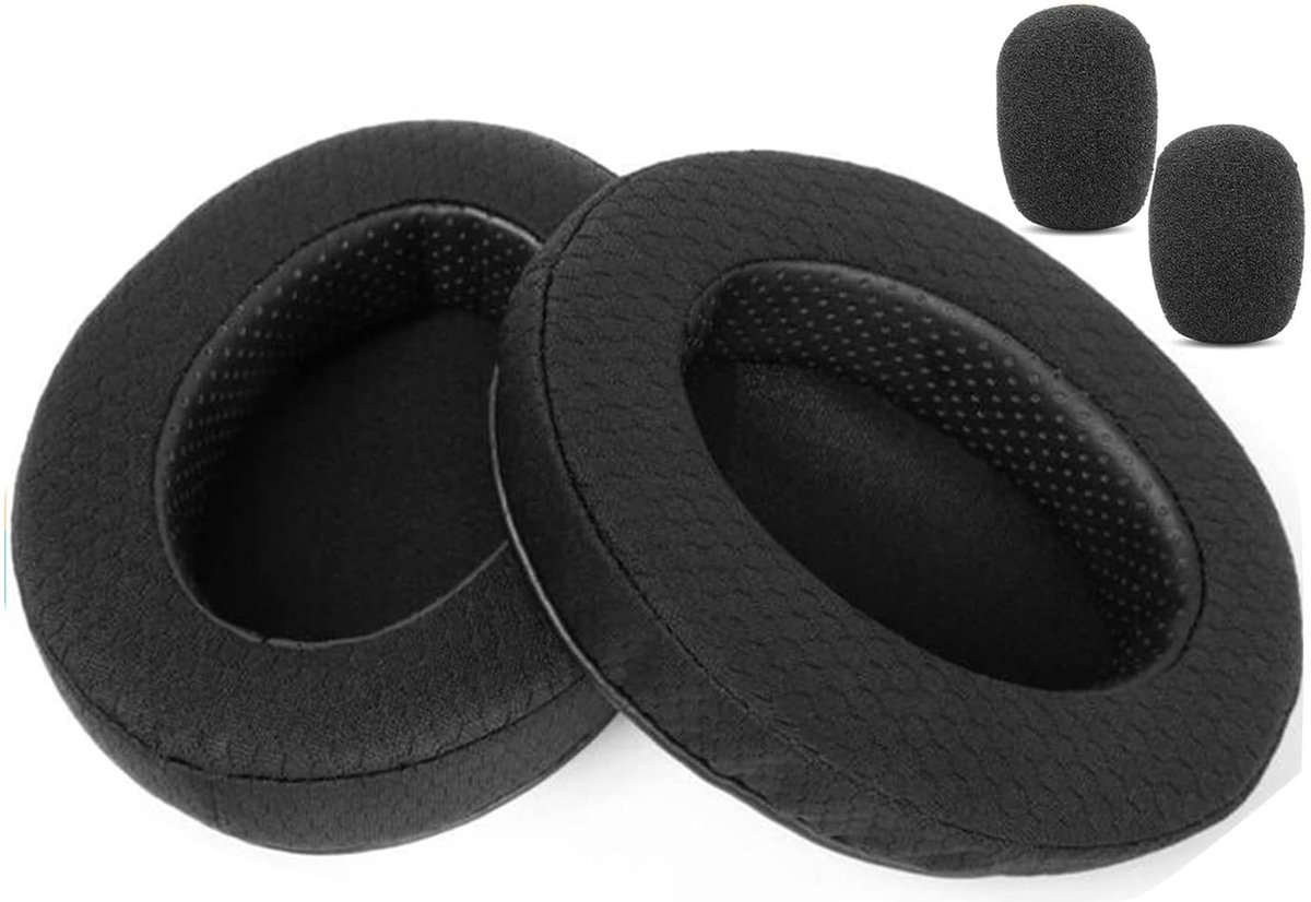 SolidKeus - Vervangende Oorkussens voor Gaming Hoofdtelefoon met Mesh Stof en Geheugenfoam