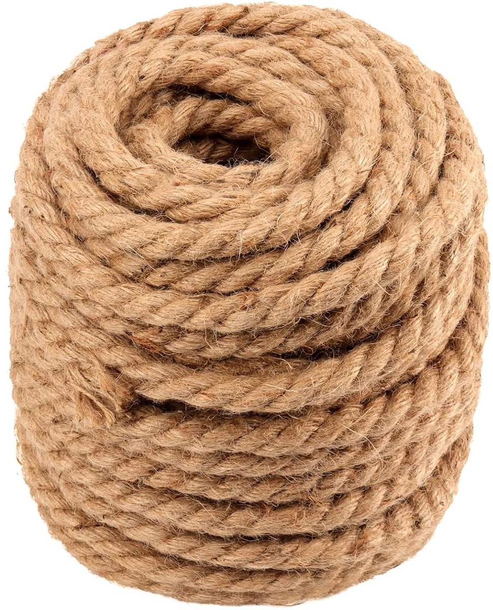 SolidKeus - 20m Jute Touw voor Doe-Het-Zelf Projecten