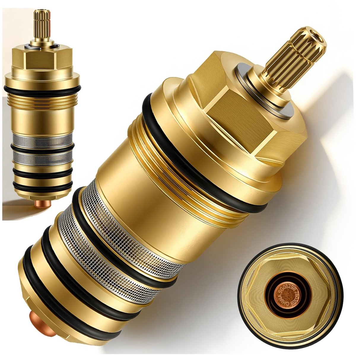SolidKeus - Thermostatische Cartridge voor Douche met Temperatuurregeling