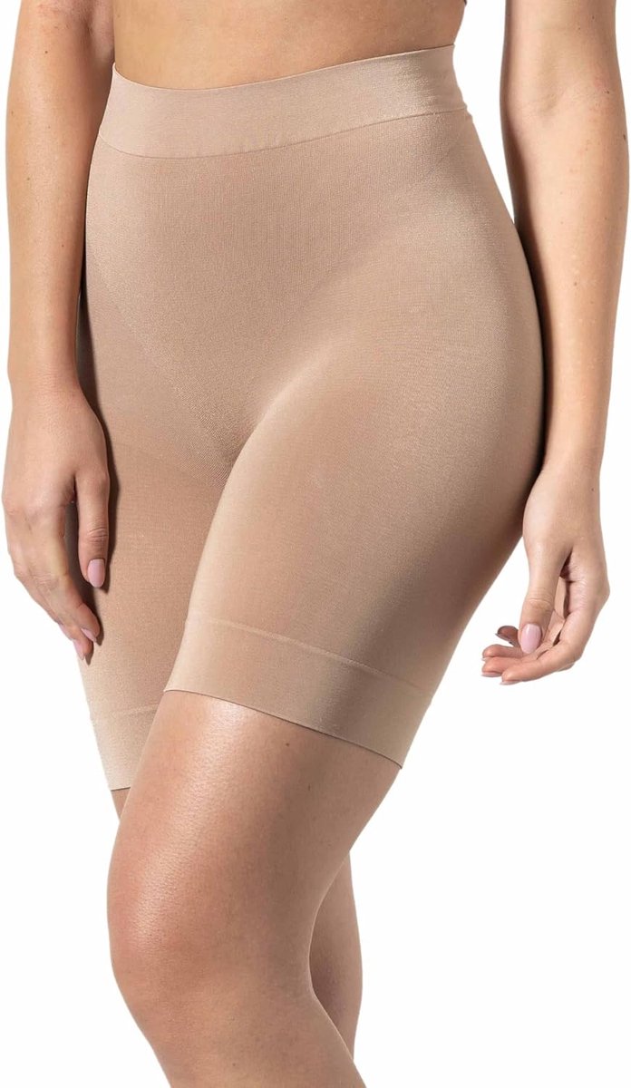 Guaine damesshorts, figuurvormend, hoge taille, shaper shorts, gemaakt in Italië, Natuurlijk., M/L