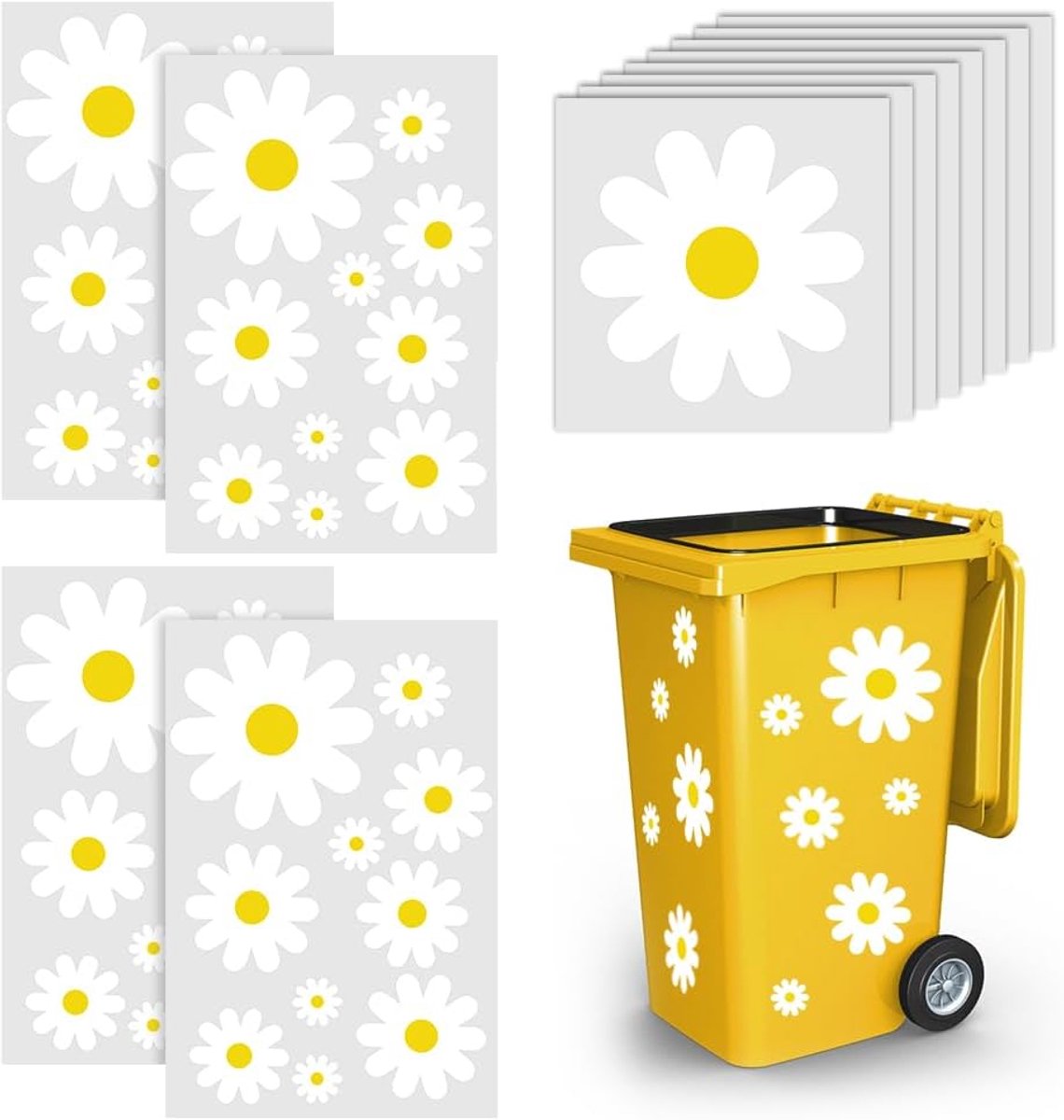 12 vellen met bloemenstickers