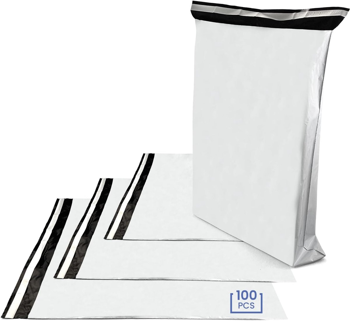 100x folie verzendzakken 350x460mm zelfklevend plastic zakken folie zakken koerier envelop voor kleding textiel