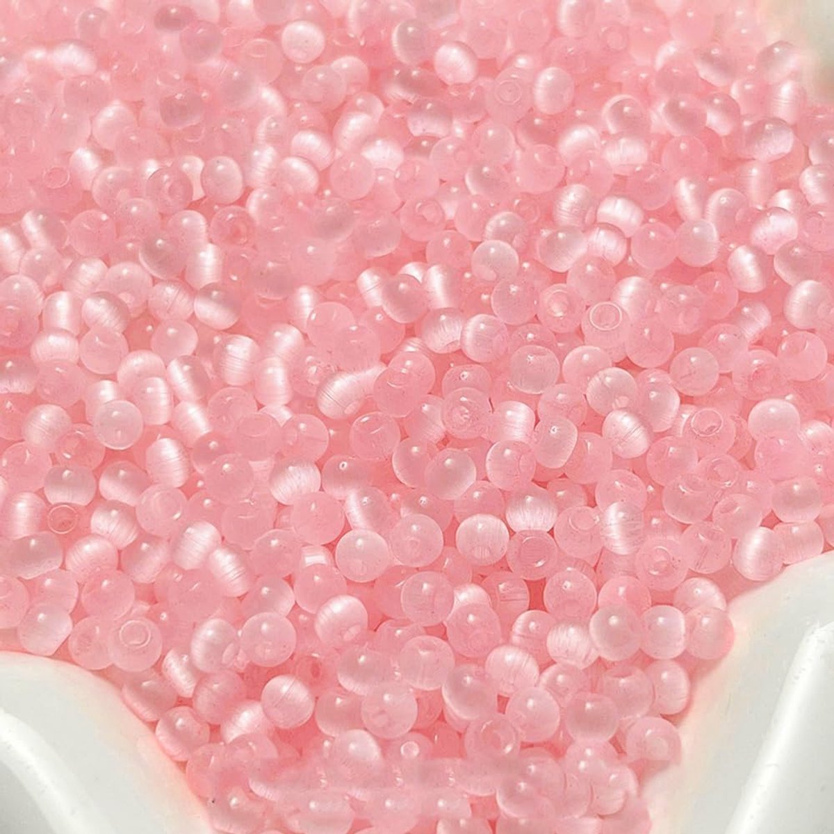 Kralen met 1.2MM gaten ronde Crystal Cats Eyes Gemstone gladde losse spacer charms Bead bulk voor sieraden maken armbanden decoraties Diy Craft Supply