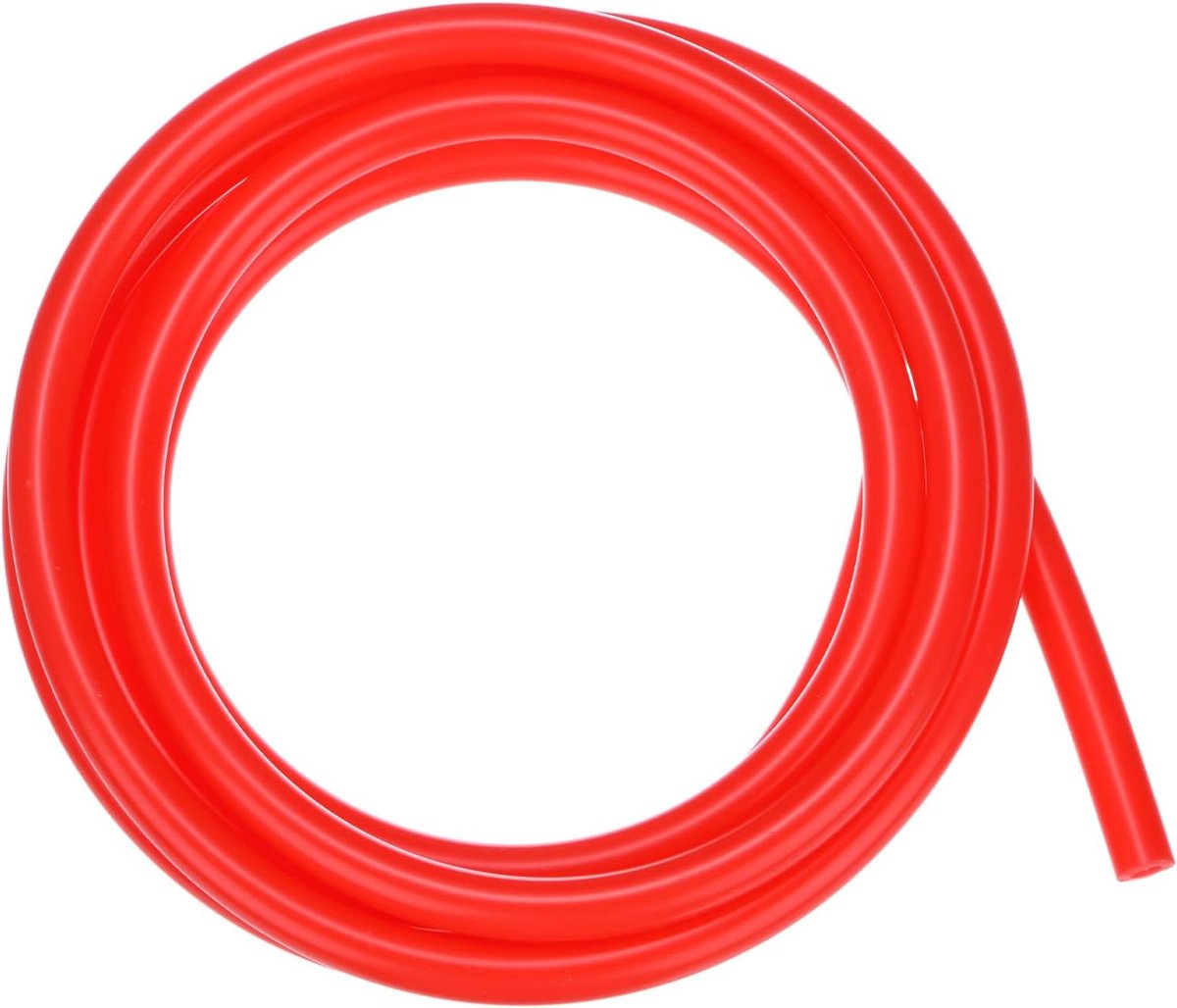 Siliconen slang, 3/16" (5 mm) ID x 11/32" (9 mm) OD siliconenrubber vacuümbuis, 7ft (2 M) hoge temperatuur waterluchtslangpijp voor pomp/vloeistofoverdracht, thuisbrouwen/wijnmaken [rood]