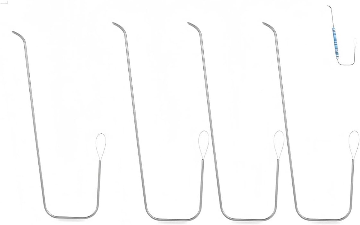 4 stuks U-vormige kralenspinner gebogen naalden, gebogen kralennaalden, voor het rijgen van kralen met handgereedschap