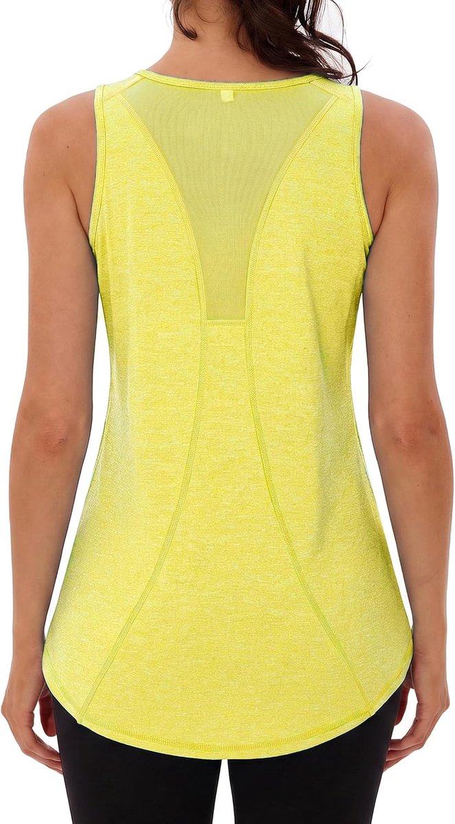 Dames yoga tanktop mesh rug mouwloos sport bovendeel hardlopen fitness functioneel gym activewear tanktop S-3XL