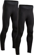 DANISH ENDURANCE Compressiebroeken - Sneldrogende Anti-Schurende Hardloopbroeken - Heren - 2 Paar - XXL