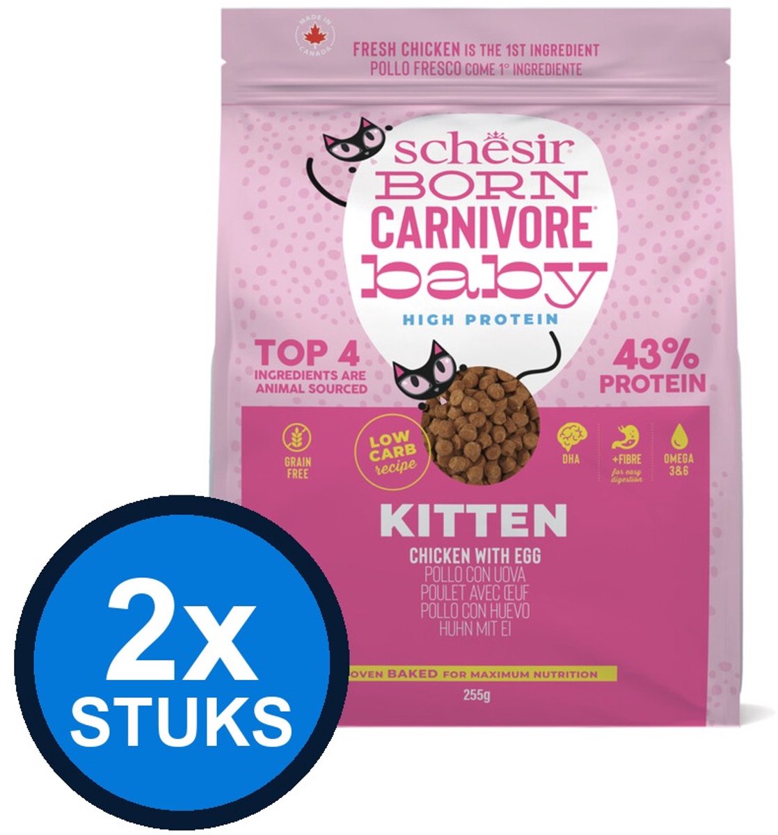 Schesir Schesir Born Carnivore kitten dry kip&ei 1;25kg