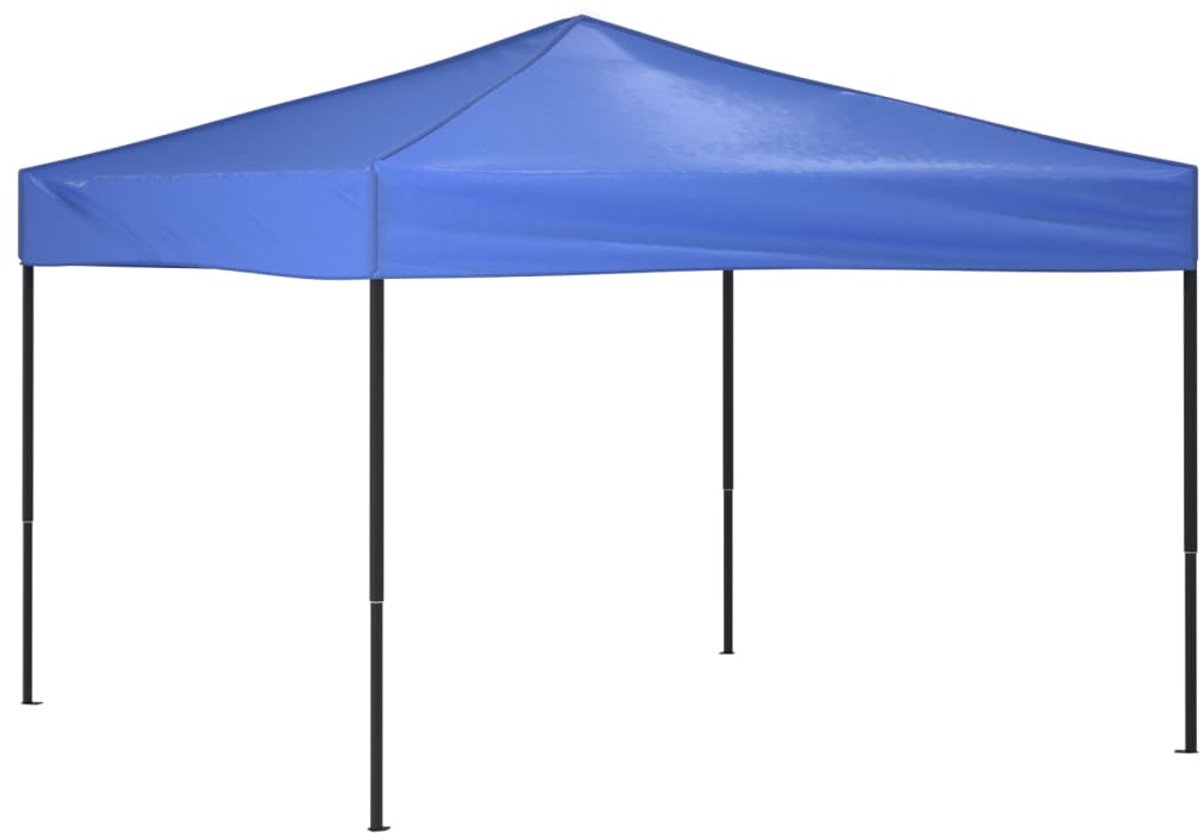 Partytent - 3x3 m - Zijwanden - Easy Up - Paviljoen - Opvouwbaar - Waterdicht - Weerbestendig - Blauw