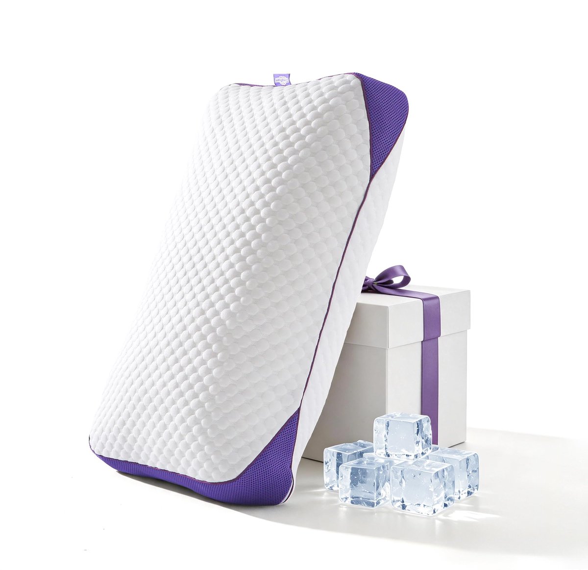SnelShoppen - Visco-elastisch kussen 40 x 80 cm, Hoogte verstelbaar, Memory Foam voor optimaal comfort, Slaapkussen, Ondersteuning voor nek en hoofd,