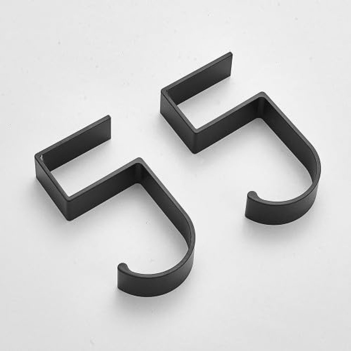 SnelShoppen - 4 Stuks Aluminium Haak Klem voor Bureau - Hoofdtelefoon Houder en Rugzak Haak - Handige Oplossing voor 2 cm Dikke Bureau - Zwart