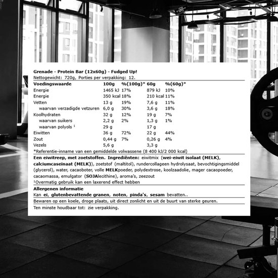 Grenade - High Protein, Low sugar - Protein bar - Fudged Up - 22g eiwit - 12 x 60g - Eiwitreep - Diverse smaken — afbeelding 3
