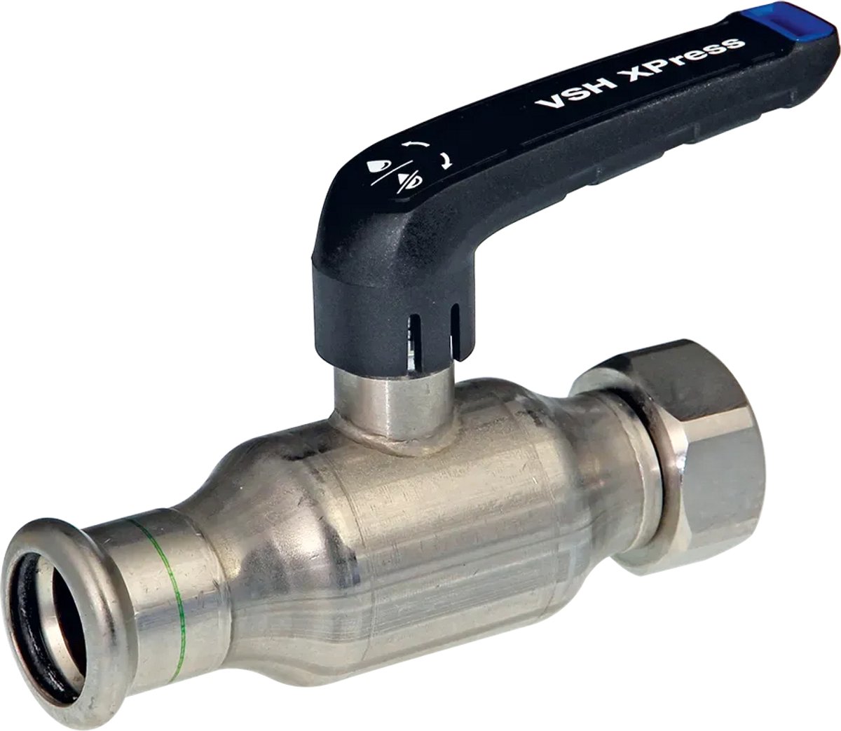 VSH XPress FullFlow RVS kogelkraan met koppeling b/b 35xG1 1/2" (DN32) Type XPR21400, 2032001400