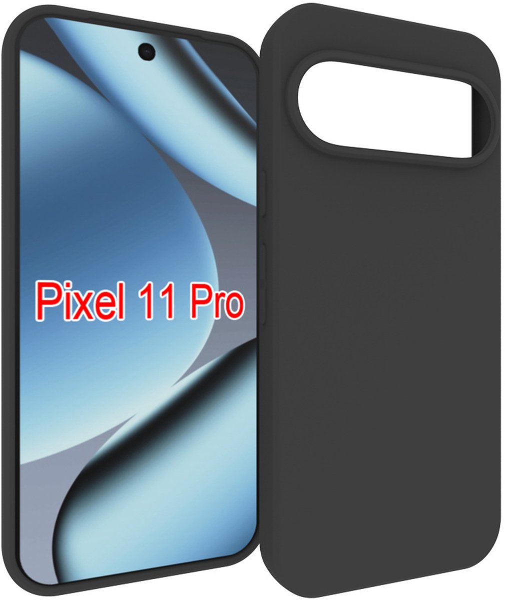 MobyDefend Hoesje - Geschikt voor Google Pixel 11 Pro - TPU Backcover - Mat Zwart