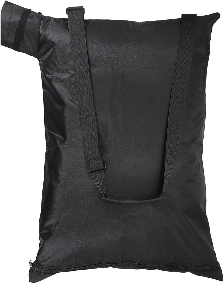 Bladblazer Zak - Opbergzak Gazononderhoud - Tuinafval Verzamelen - Onderste Ritssluiting - 275 x 21 inch - Zwart