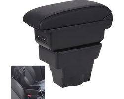 Multifunctionele Armsteun - Geschikt voor Opel Astra J 2012 - 2022 - 1 USBC & 2 USB Aansluitingen - Opbergvakken - Armleuning - Middenconsole - Bekerhouder