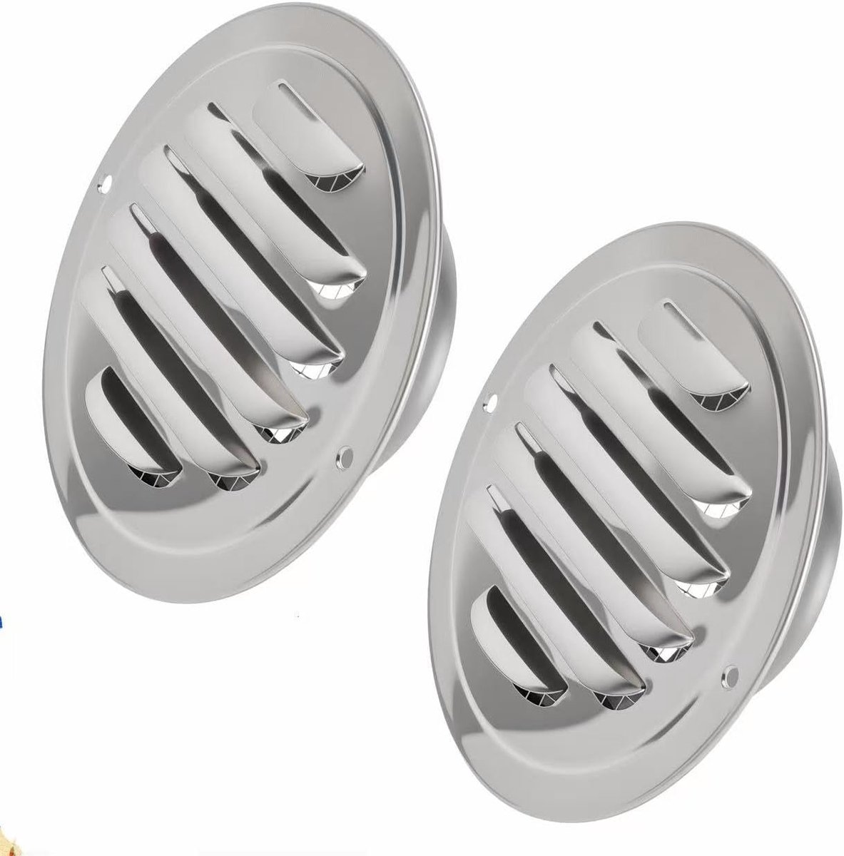 Ventilatierooster 70 mm - RVS - Insectenbescherming - Effectieve ventilatie voor badkamer - SnelShoppen