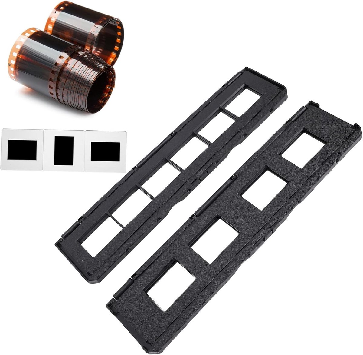 SnelShoppen - 135mm Dia-Houder en 35mm Filmhouder, 6 Houder Lange Tray Negatief Filmhouder met 4 Gaten Positieve Dia-Houder voor 7200/7200U Film Scann