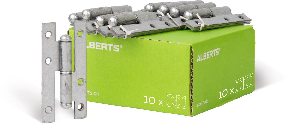Alberts 849702 uithangbaar scharnier | links of rechts | sendzimir verzinkt | 94 x 45 mm | set van 10
